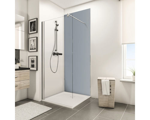 Schulte Decodesign douchewandpaneel als setuitbreiding, lichtgrijs, 90 x 210 cm, inclusief profielen