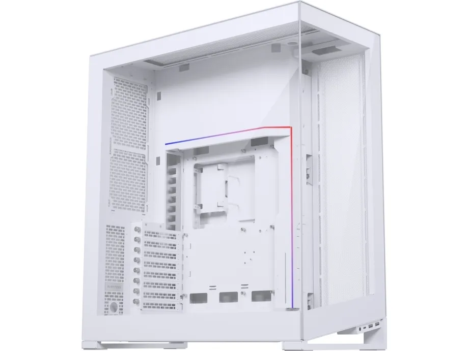 Phanteks NV7 - FT - udvidet ATX - sidepanel med vindue (hærdet glas) - ingen strømforsyning (ATX) - hvidmatteret - USB/Lyd