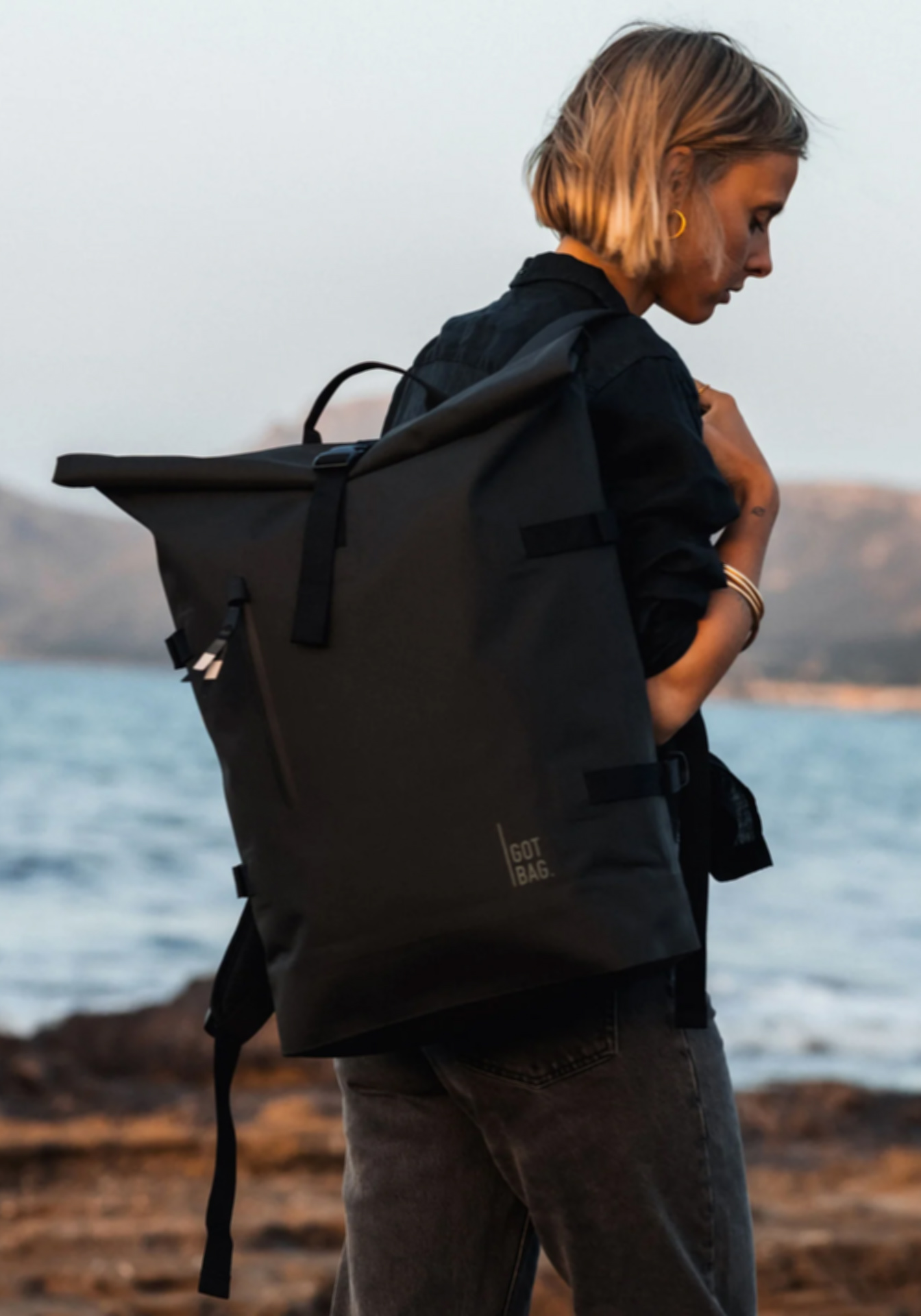 Got Bag Rucksack 4 Ocean Rolltop 2.0 Monochrome Black