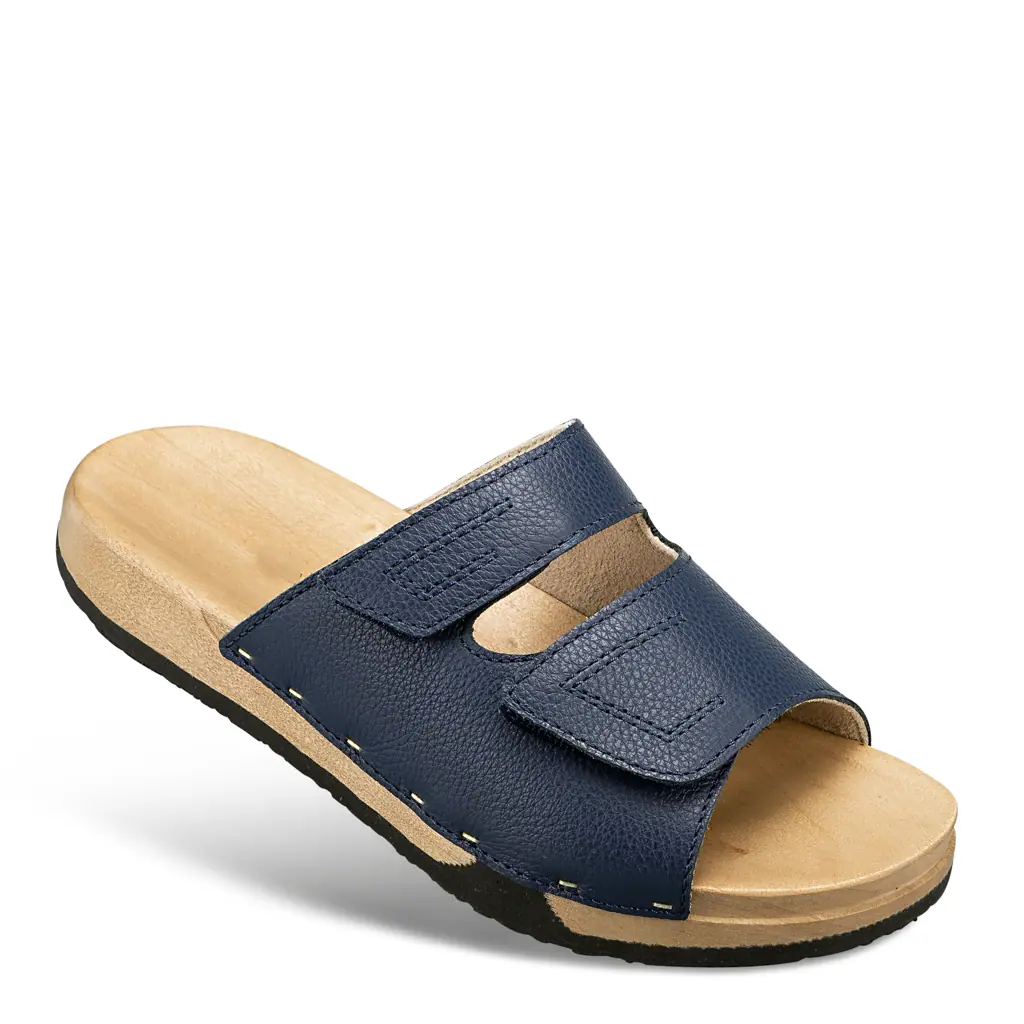 DAMEN - Holzpantolette DELFT blau