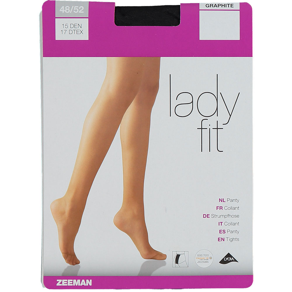 Lady Fit Dames panty Antraciet kopen? Goed en goedkoop