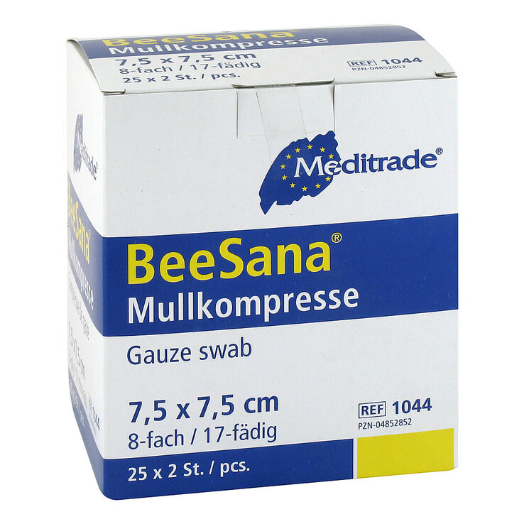 Mullkompressen 7,5x7,5 cm steril 8-fach 1044, 25X2 St