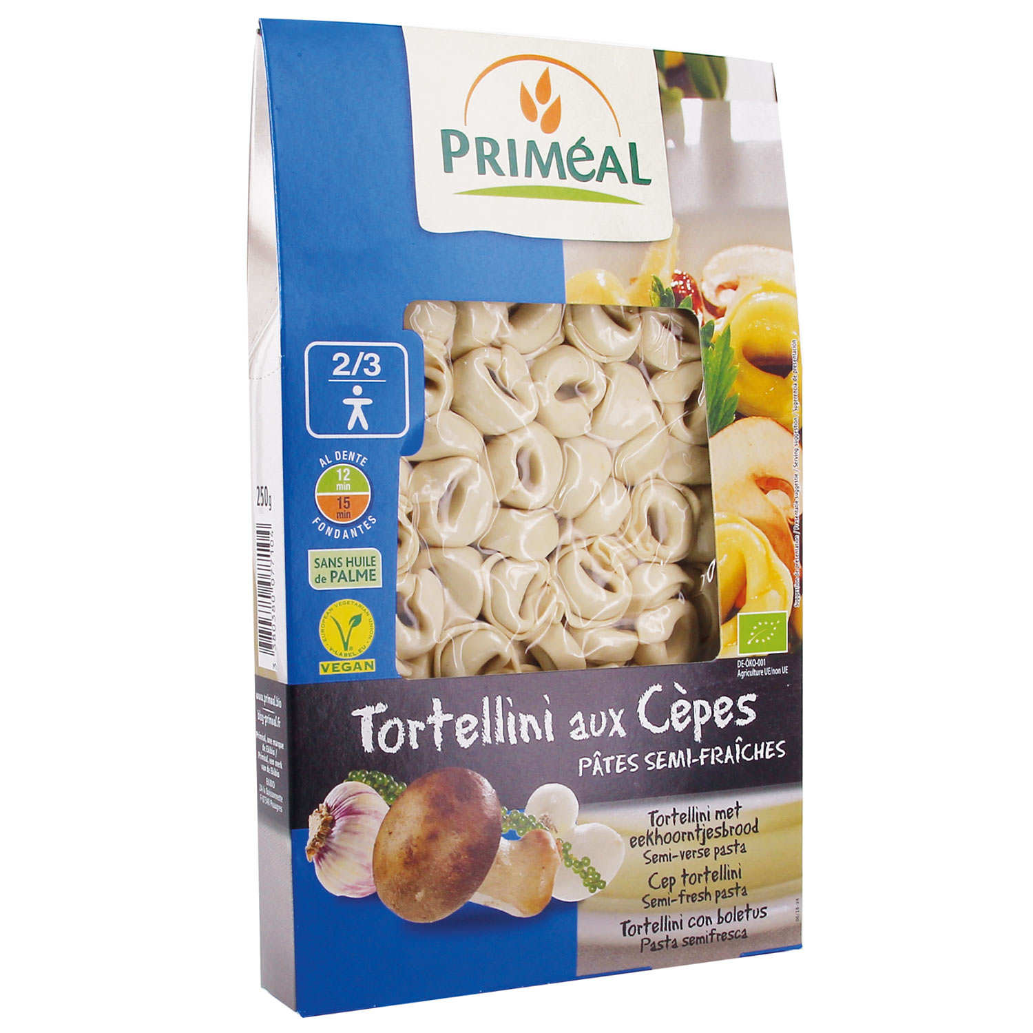 Tortellini aux champignons bio