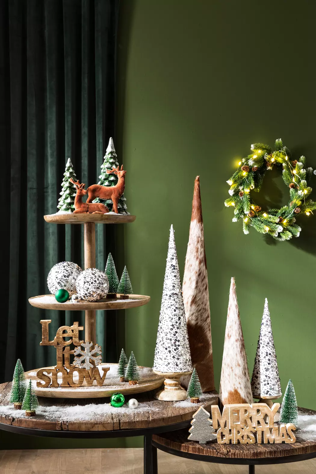 Deko-Objekt Baum - Pailetten 39 cm