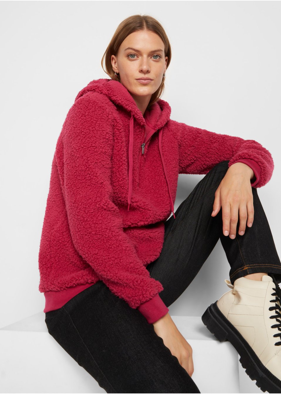 Pull en polaire peluche