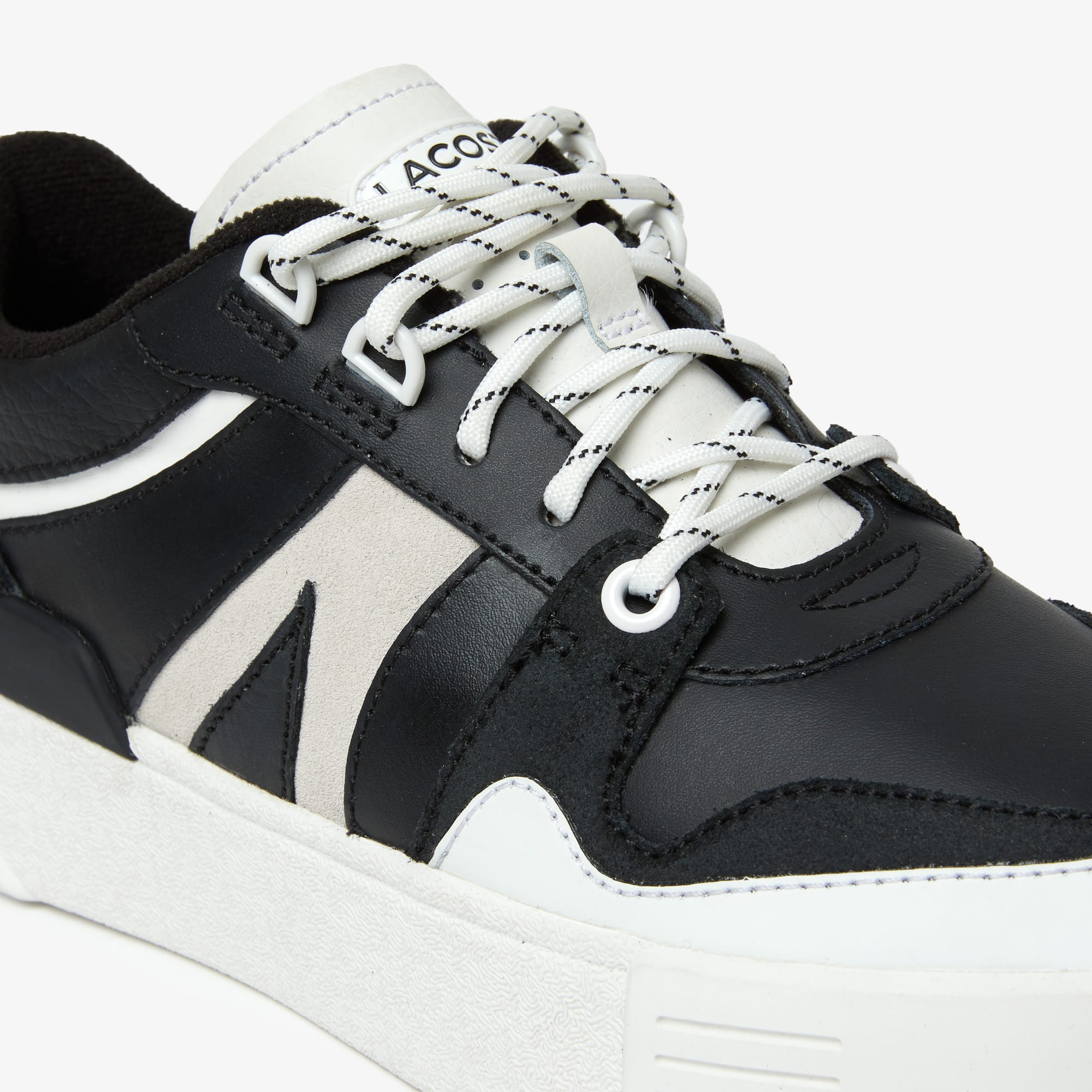 Sneakers L002 femme Lacoste en cuir avec détail coloré Sneakers - Noir - Lacoste - Femme