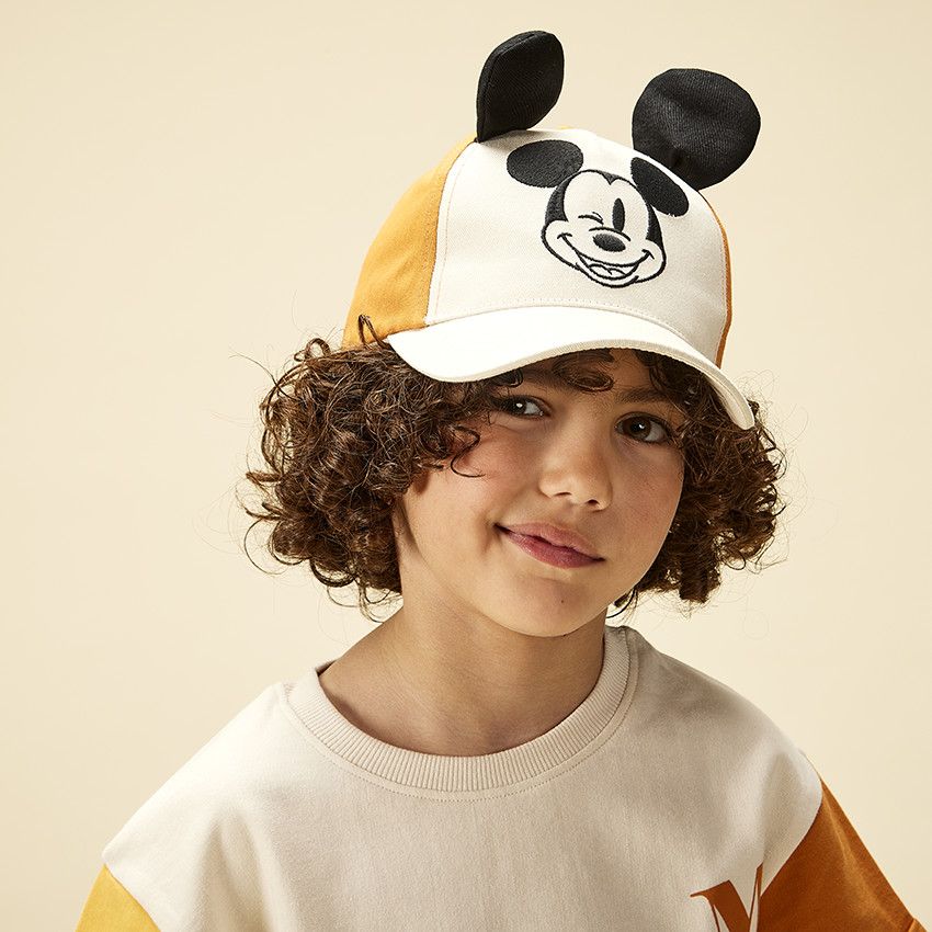 Casquette brodé Mickey Disney pour garçon - Ecru