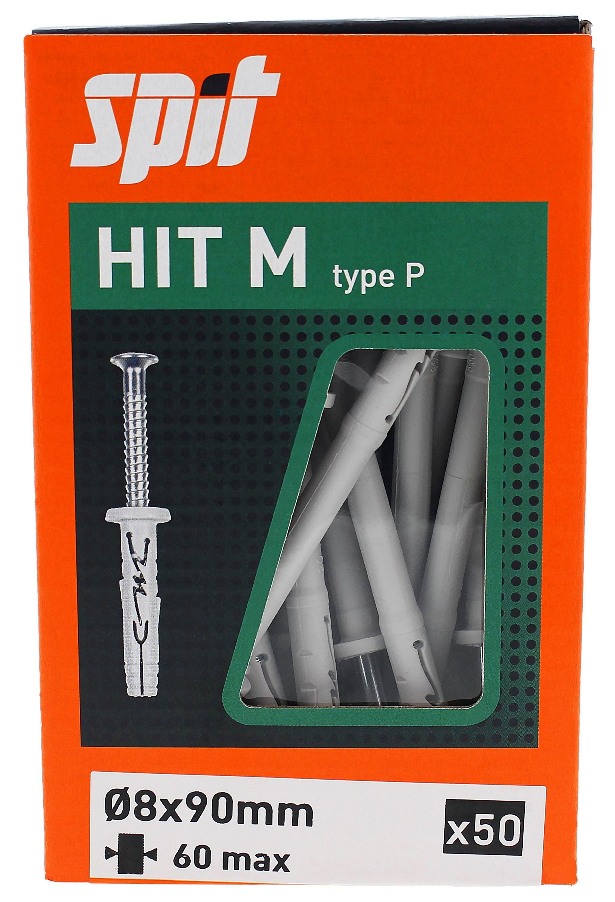 Spit Hit m Slagplug 8x90/60 met kraag - 060092