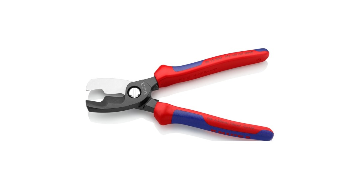 KNIPEXKabelschaar met dubbele snijkanten 9512200 kniptang  (Rood/blauw)