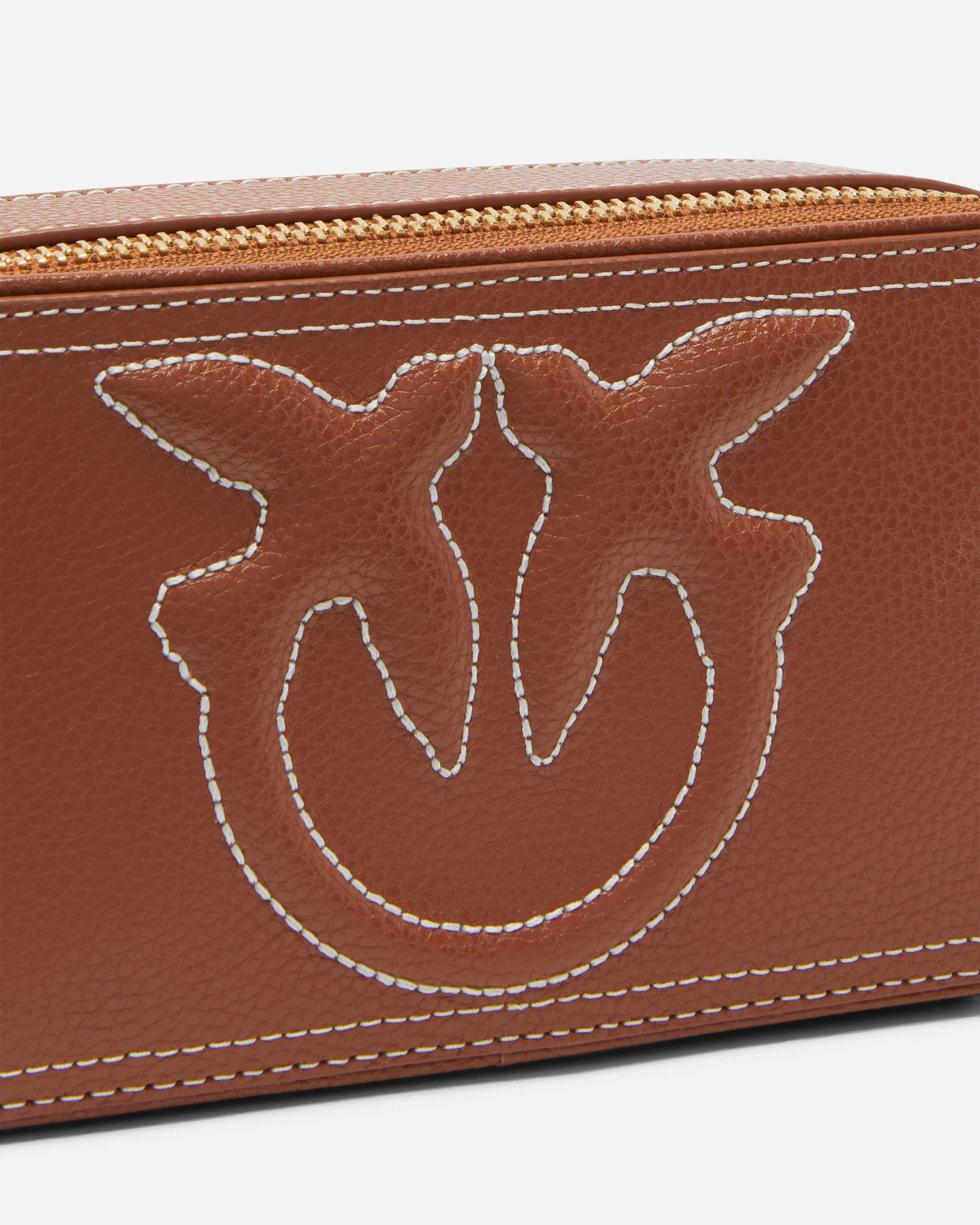 Petit sac à bandoulière avec logo love birds en relief | Marron