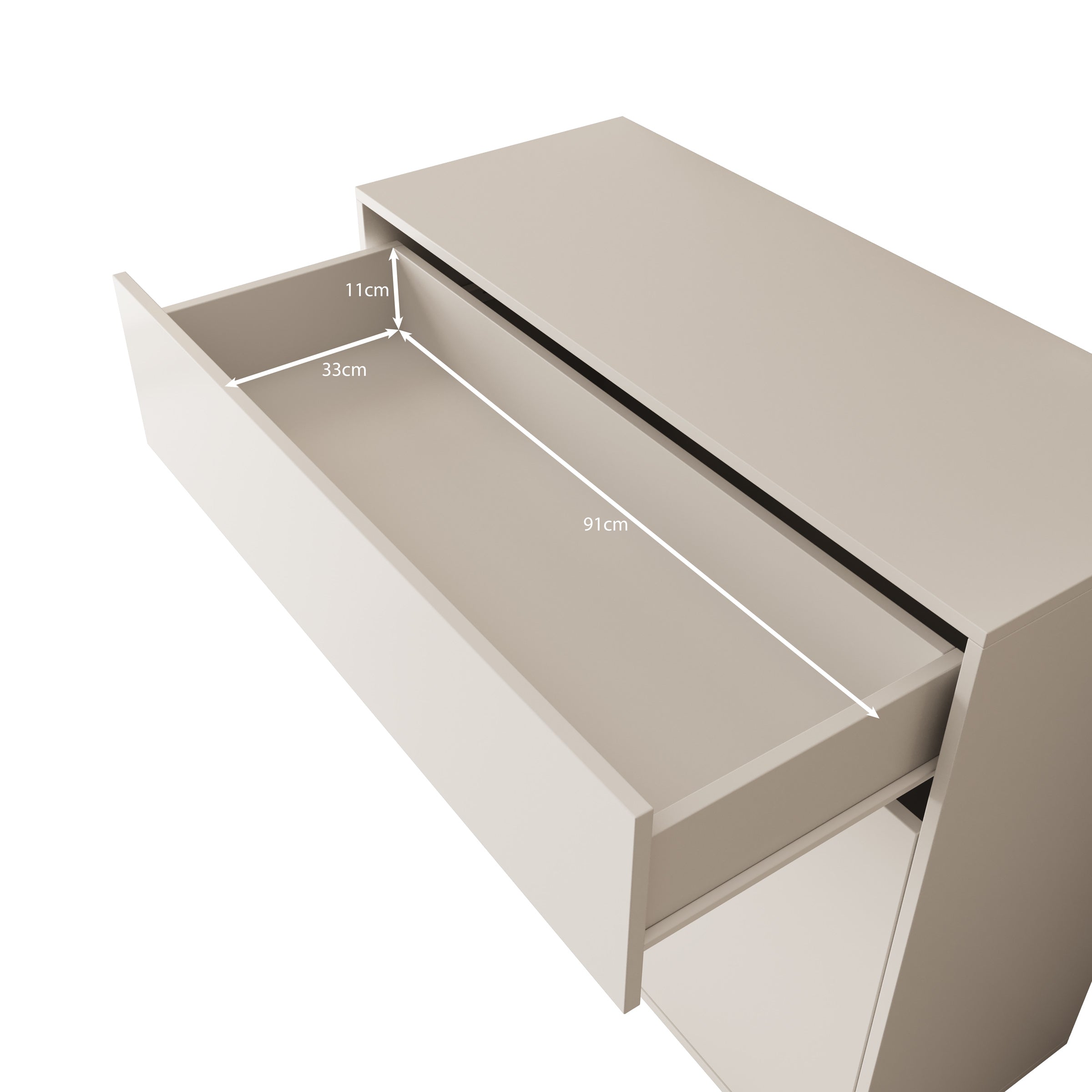 Gideon - Dressoir - Wit - 100x40x93 cm