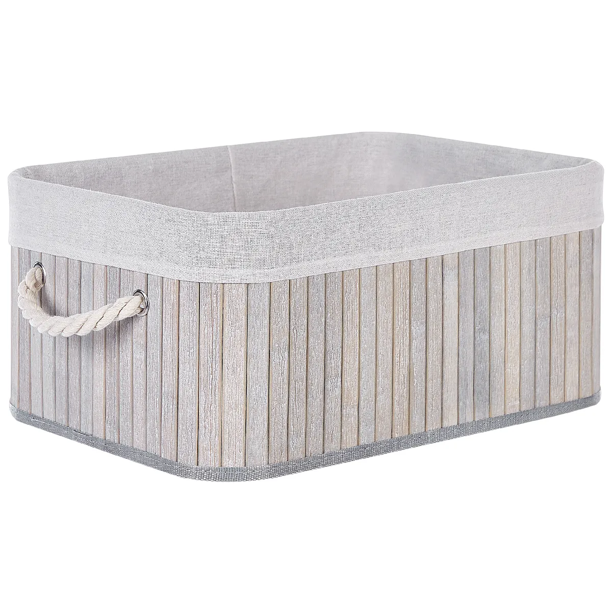 Beliani Talpe - Lot de 5 paniers en bambou gris