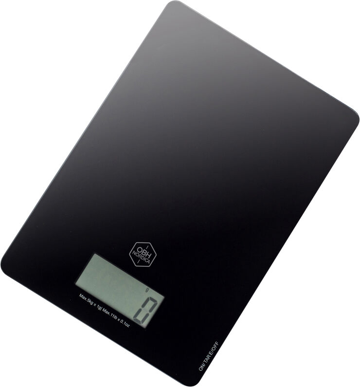 OBH Nordica Køkkenvægt 5 kg. Sort Sort