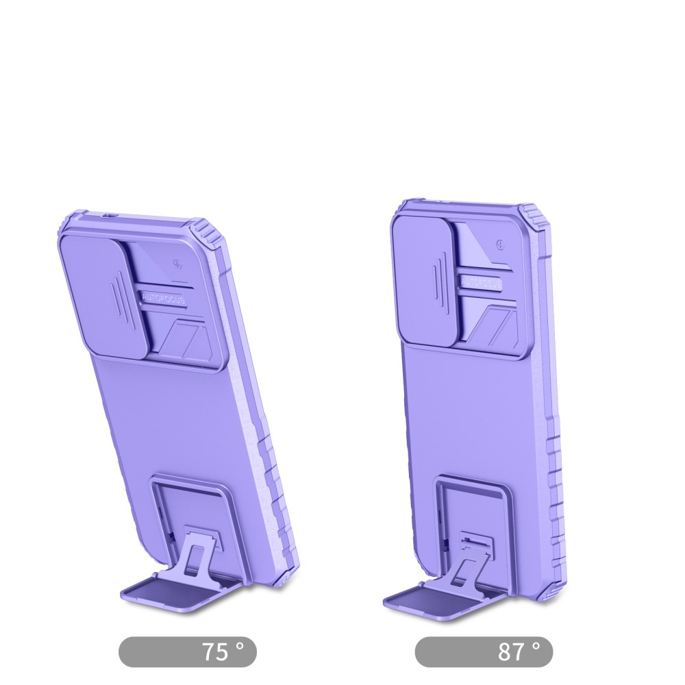 Samsung Galaxy S24 Hybrid Outdoor Hardcase Hülle mit Cam-Slider   Kickstand - Lila (Matt)