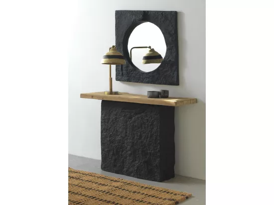 Console en épicéa et socle en polyrésine MgO