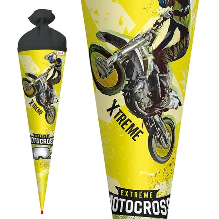 Roth Schultüte Extreme Motocross mit Folieneffekt, 70 cm, rund