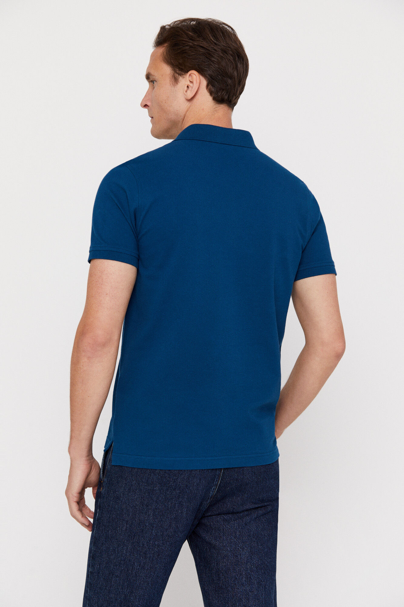 Polo piqué com logo - Turquesa