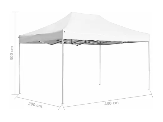 Tente de réception pliable Aluminium 4,5x3 m Blanc