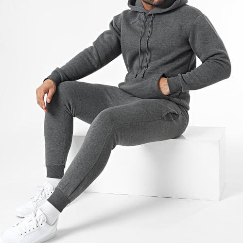 Ensemble De Survetement 4001 Gris Anthracite Chiné