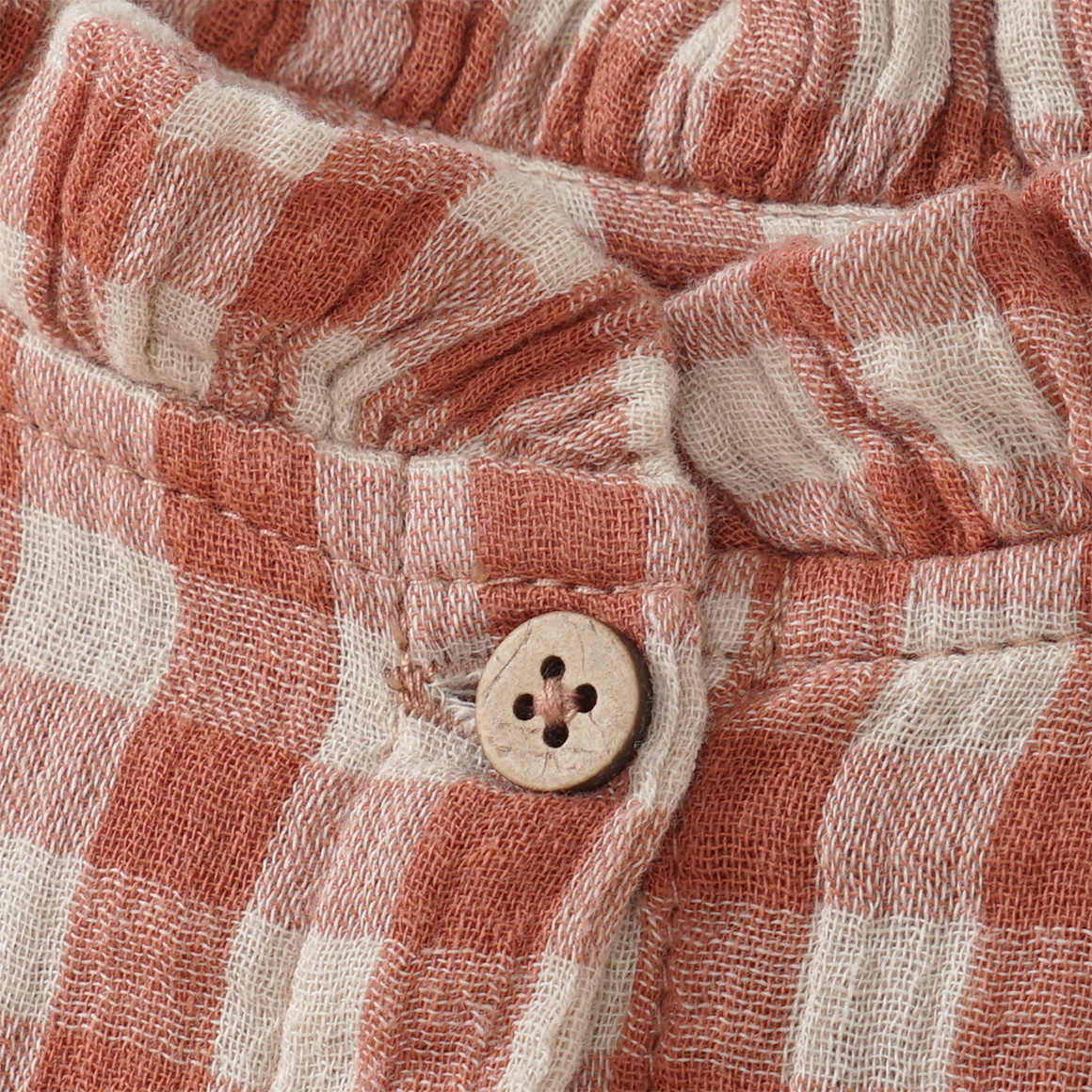 Topolino Pure Collection Mädchen Musselin-Bluse mit Rüschen terracotta / beige