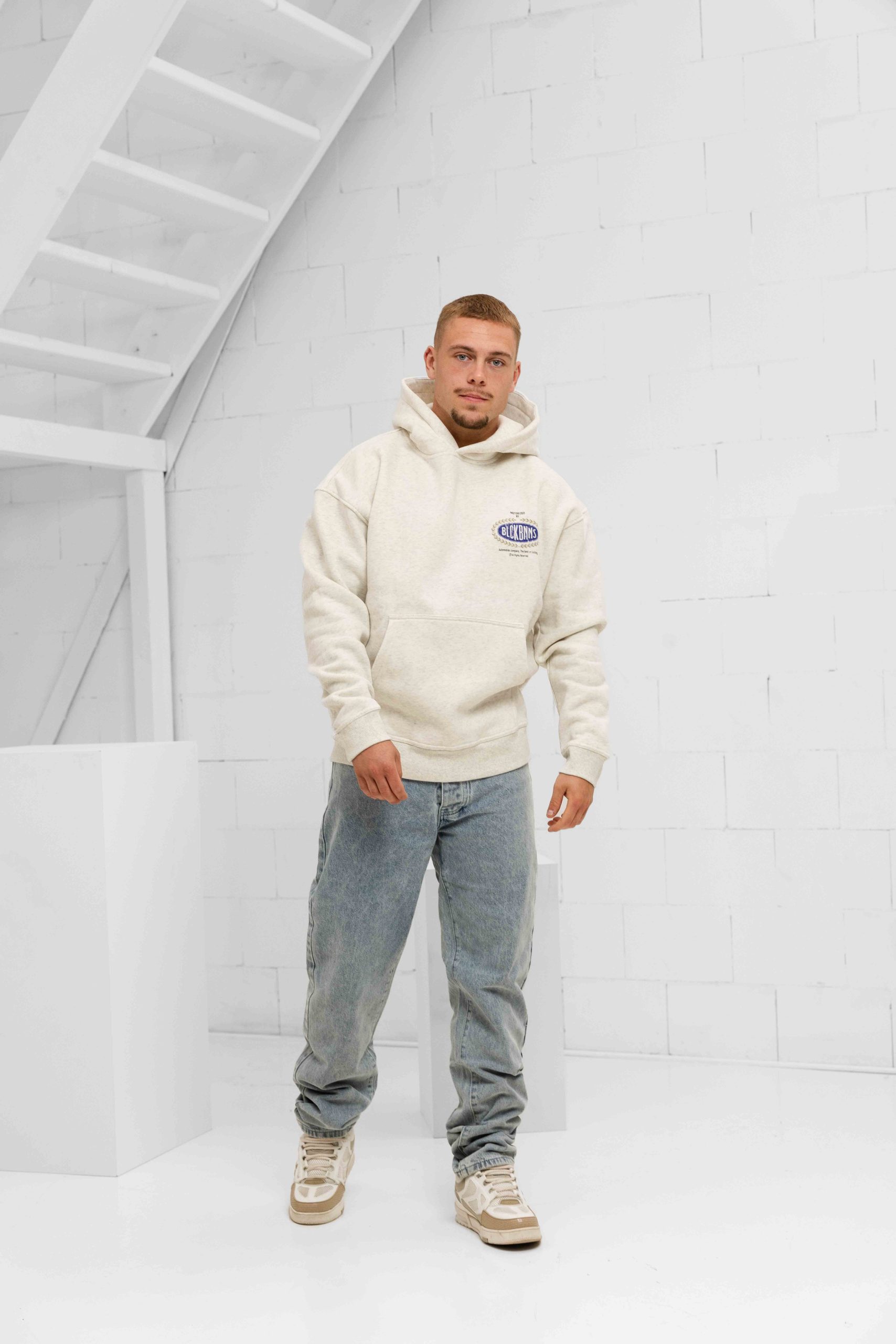 Black Bananas Automobile Hoodie Heren Beige