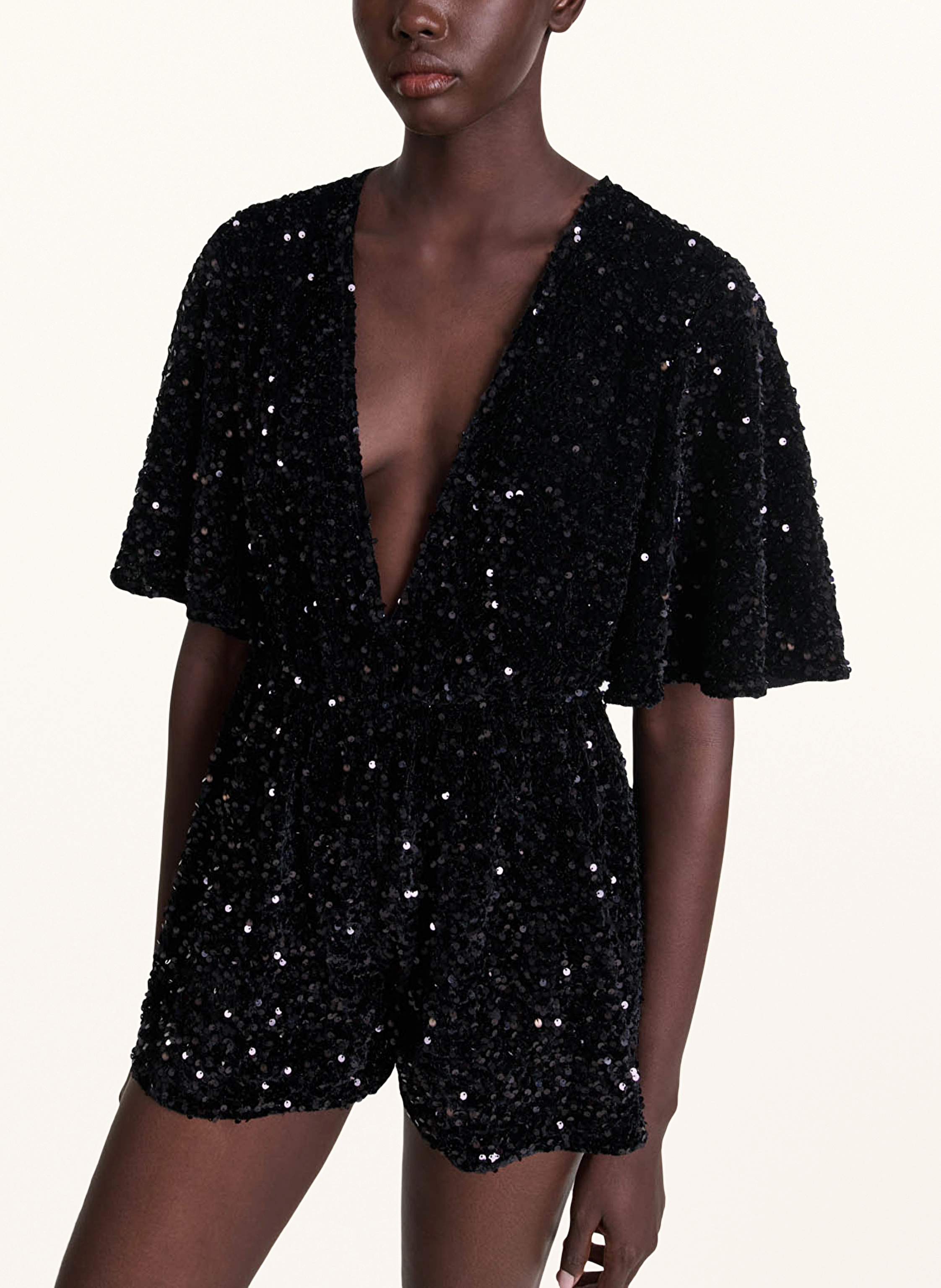 maje Jumpsuit mit Pailletten