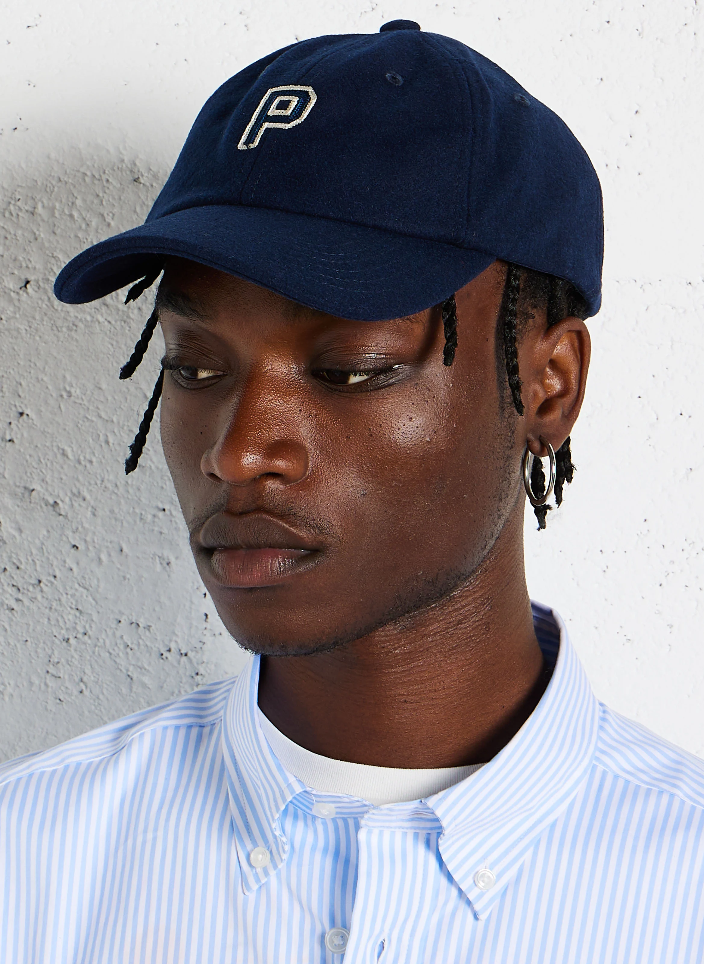 WATSON - Casquette en feutre avec monogramme | Bleu