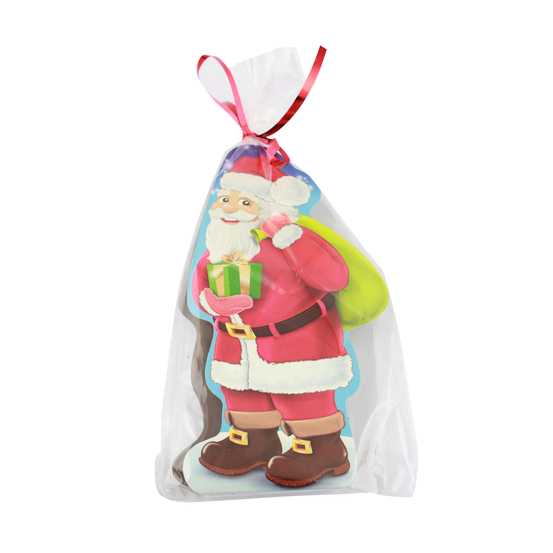 Pain d'épice forme père Noël, enrobé choco 100g
