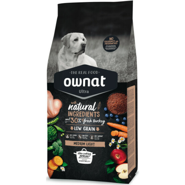 Croquettes Ownat Ultra light medium pour chien de race moyenne
