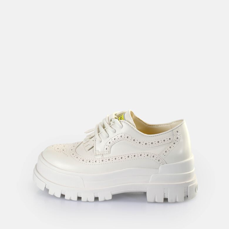 Aspha Brogue Chaussures basses véganes, blanc