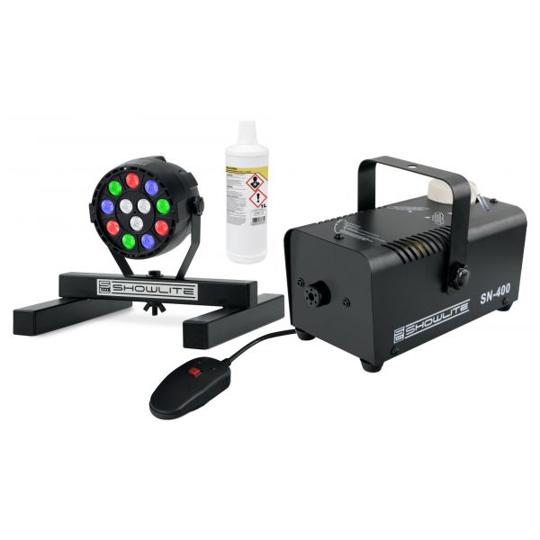 Showlite SN-400 Nebelmaschine Rgbw led Spot 1L Set , SN-400 Nebelmaschine Rgbw led Spot 1L Set