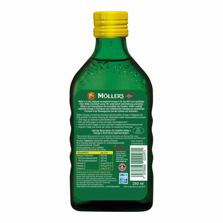 Möller`s Omega-3 Zitronengeschmack Öl, 250 ml