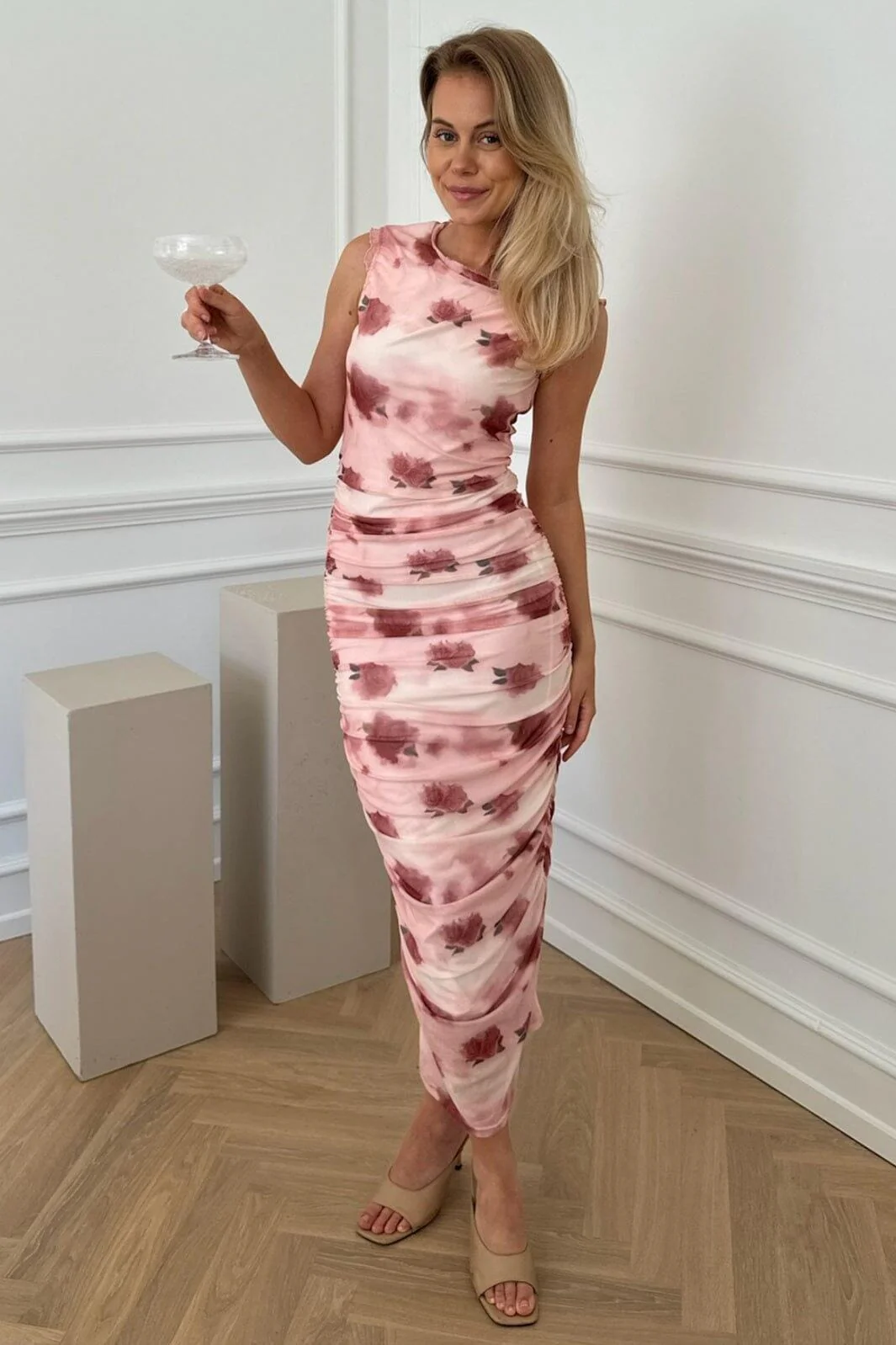 BYIC Miraic Mesh Dress rp rose print