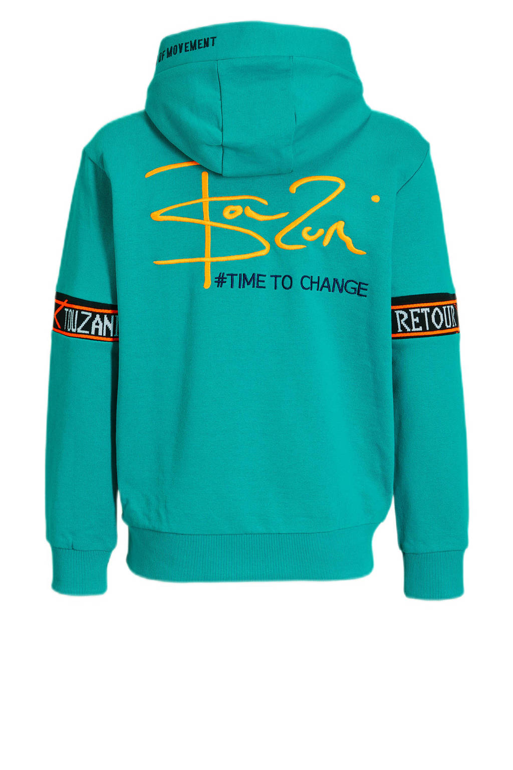 Retour Jeans hoodie Pildriver met backprint zeegroen