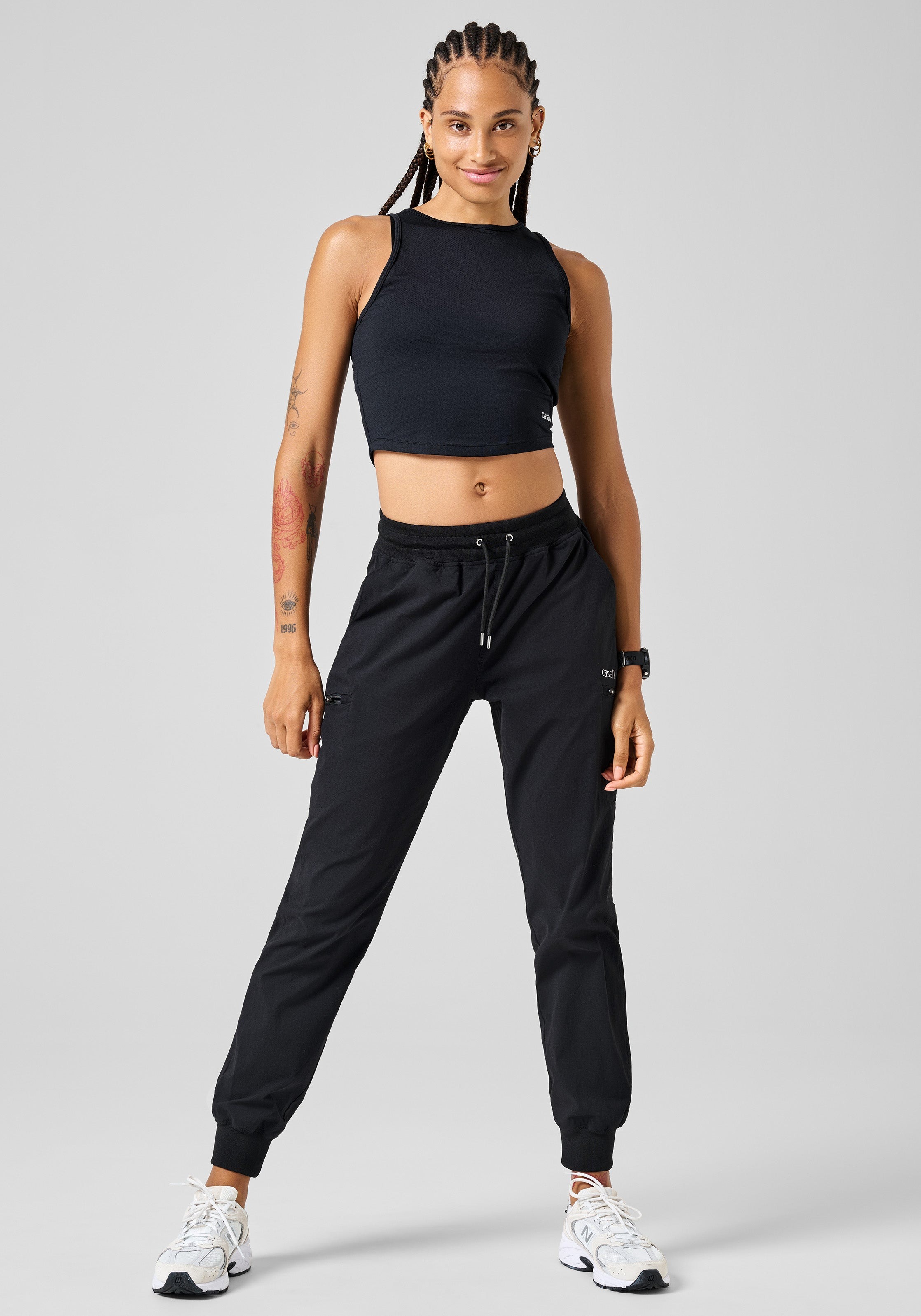 Step Woven Pants Dame Black