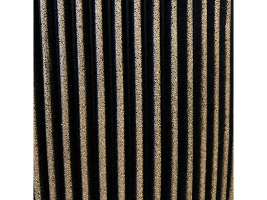 Jardinière Groove 43x41 cm noir et doré