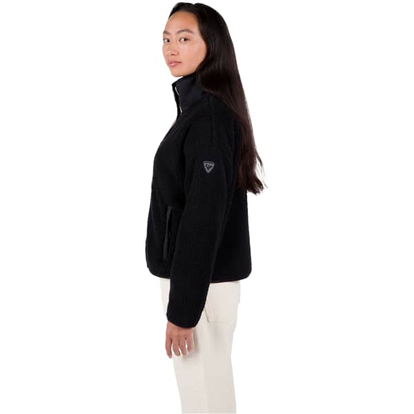 Veste polaire ROSSIGNOL W CURLY FLEECE SNAPS BLACK