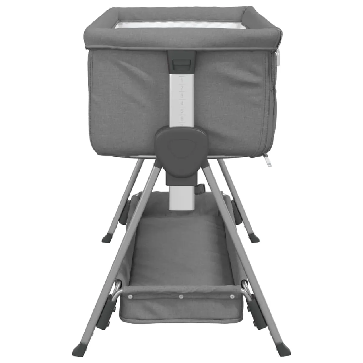 VidaXL Lit bébé avec matelas - Gris
