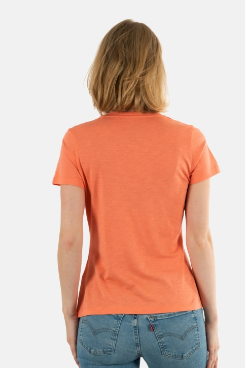 Tee shirt guess jeans vn slubby g6s1 peach coral