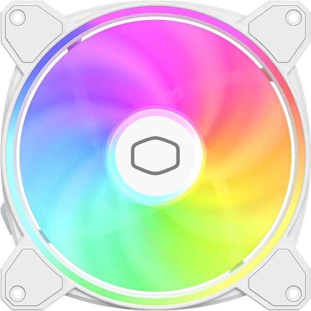 Coolermaster MasterFan MF140 Halo2 RGB PWM blæser (hvid)