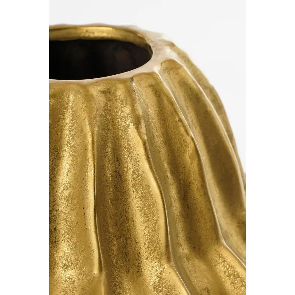 Mica Decorations Altea Vaas - H28 x Ø24,5 cm - Keramiek - Goud