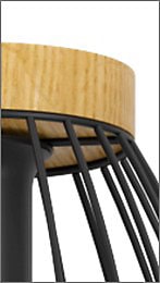 Suspension Cornago E27 IP20 40W Ø17xH.19,7cm noir Eglo