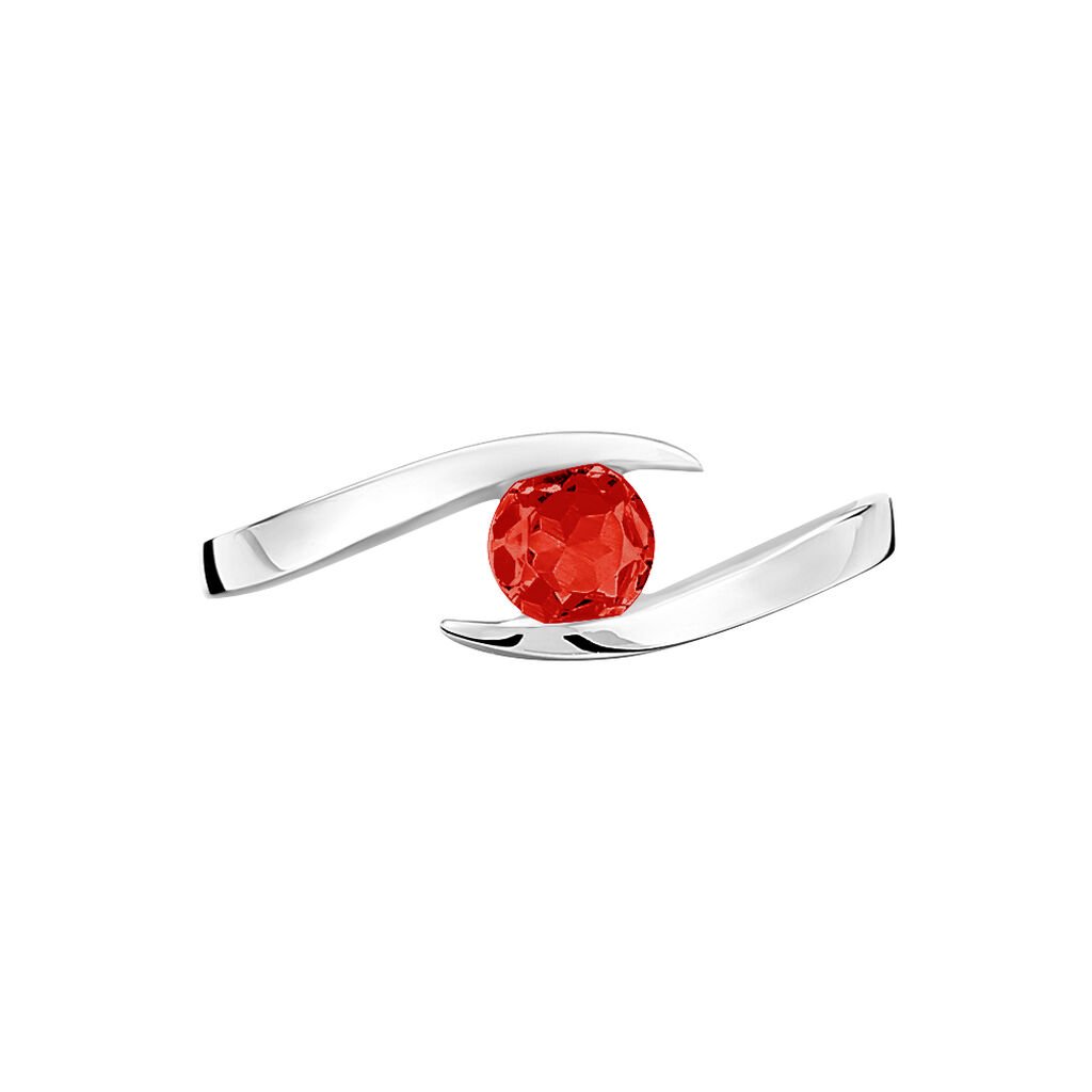 Bague Tiphaine Or Blanc Rubis
