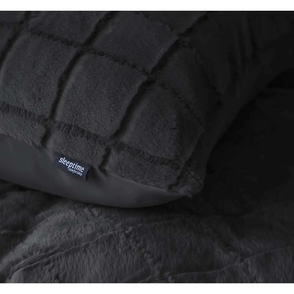 Dekbedovertrek 200x220 – Furry Check Design & Zacht Warm Fleece