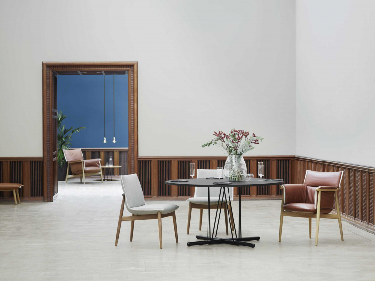 Carl Hansen & Son E020 Embrace tafel 139.5cm eiken wit, wit geolied