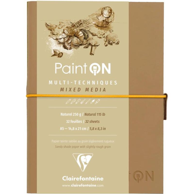 Paint'ON Naturel carnet cousu 32F A5 250g - Beige