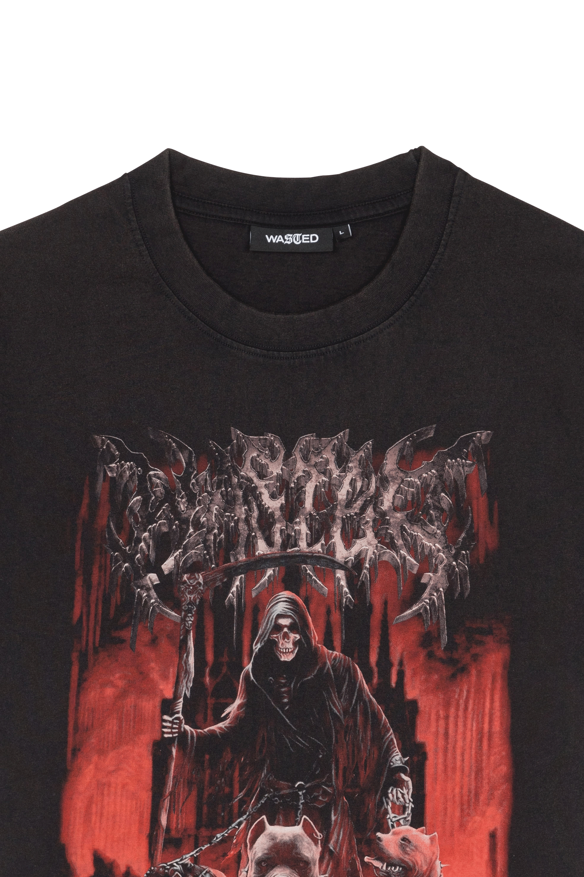 WASTED T-shirt  HELL GATE  Noir