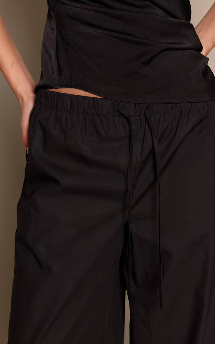 Pantalon Large À Détail De Passepoil Contrasté