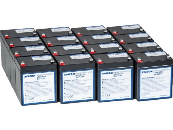 AVACOM AVA-RBC140-KIT, Blybatterier (VRLA), 16 stk, Sort, Vietnam, APC RBC140, 30,9 kg