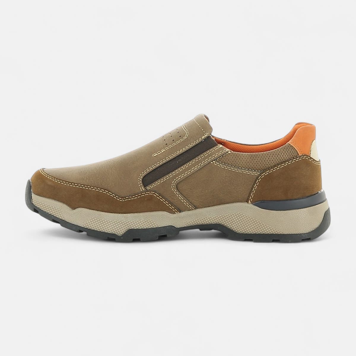 Mocassins pieds sensibles Homme cognac